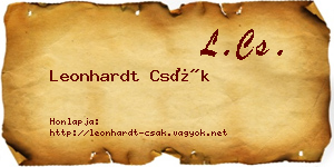 Leonhardt Csák névjegykártya